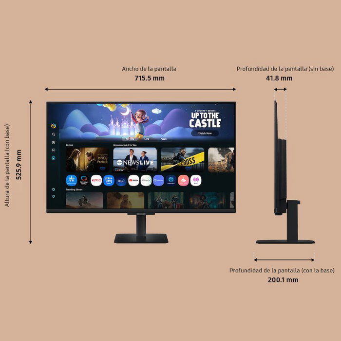 Samsung Smart Monitor M5 S32FM502EU 32 pulg Full HD Negro Samsung Smart Monitor M5 S32FM502EU 32 pulg Full HD Negro